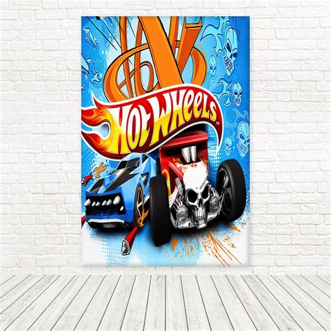 Painel Retangular Tecido Sublimado 3D Hot Wheels 1 50x2 20 WRT 6483 Wear Sublimações