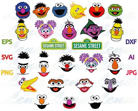 Sesame Street Face SVG Sesame Street Sign Shirt Clipart Invitation