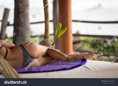 Back View Woman Bikini Lying Down Stock Photo 1876469308 Shutterstock