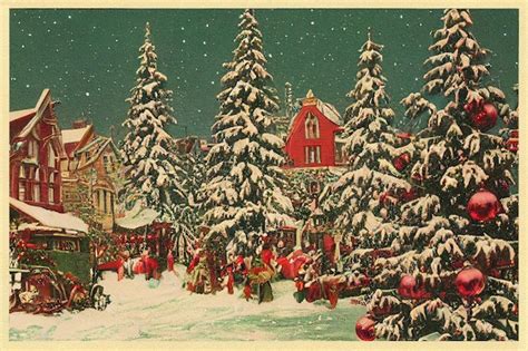 Premium Photo Vintage Christmas Postcard