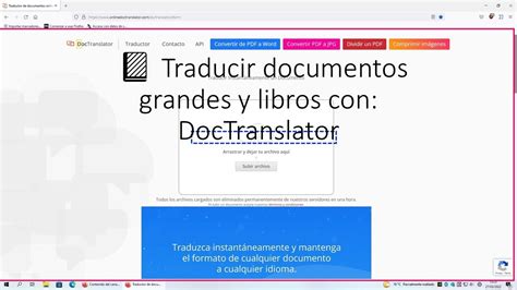 Como Traducir Documentos Grantes Y Libros Con DocTranslator YouTube