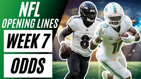 Nfl Opening Lines Report Week 7 Nfl Odds Point Spreads Moneylines