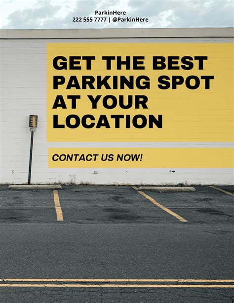 Parking Space For Rent Flyer Template in PSD, Illustrator, Word, Google ...