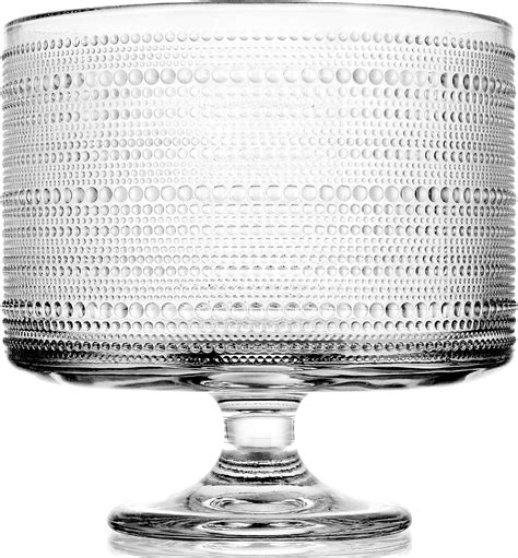 Amazon Mdluu Glass Trifle Bowl With Pedestal Qt Footed