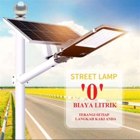 Promo LAMPU SOROT JALAN TENAGA SURYA 600WATT LAMPU PJU SOLAR PANEL 2IN1