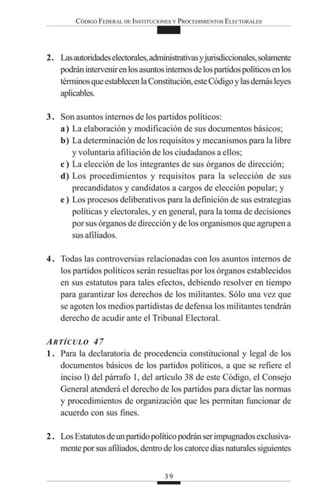 Cofipe Código Federal De Instituciones Y Procedimientos Electorales