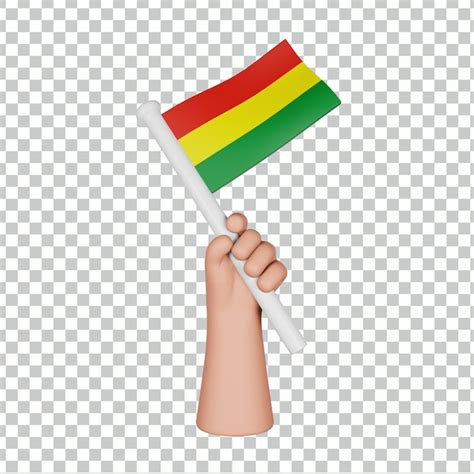 Premium Psd D Hand Holding A Flag Of Bolivia