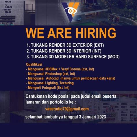 Loker Terbaru Di VAS Studio 2024 Karirglobal Id