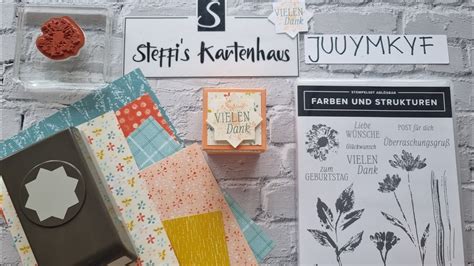 Quadratische Minibox Stanzen Produktpaket Farben Strukturen Stampin