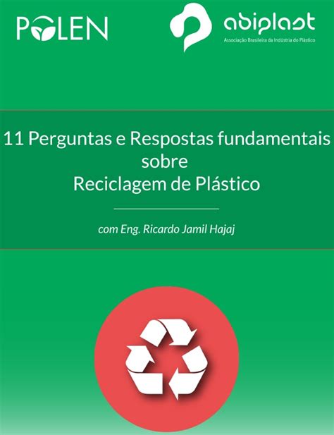 Ebook Perguntas E Respostas Sobre Reciclagem De Pl Stico Abiplast