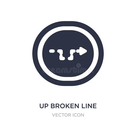 Up Broken Line Arrow Icon on White Background. Simple Element ...