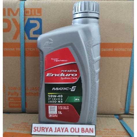 Jual Oli Motor Matic Pertamina Enduro Matic G W Liter Shopee