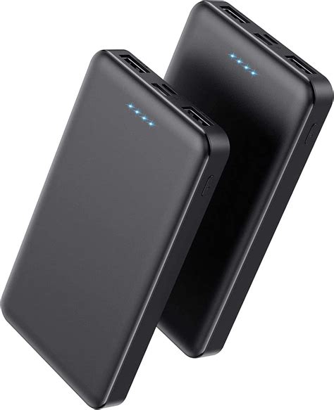 Amazon.com: [2 Pack]Portable Charger Power Bank 10000mAh,Ultra Slim ...