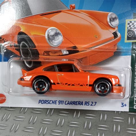Hot Wheels Porsche 911 Carrera Rs 2 7 Rare Collectible Miniature Model 1 64 Scale Gift Idea With