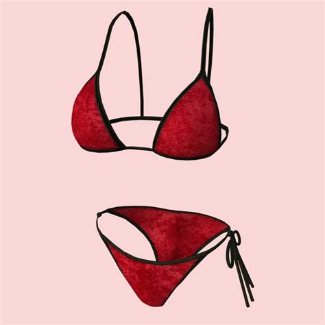 Sexy Red Santa Bikini P D Model In Clothing Dexport