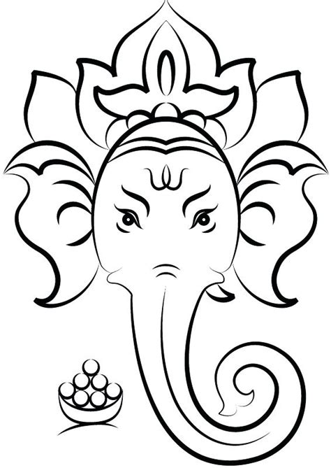 Outline Drawing Of Lord Ganesha at PaintingValley.com | Explore ...