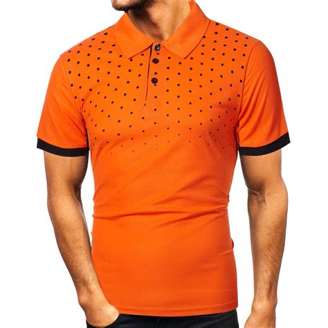 Yydgh Mens Short Sleeve Polo Shirts Casual Polka Dot Basic T Shirts