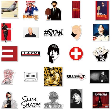 Hip Hop Artist Eminem Stickers 50 Pcs Etsy