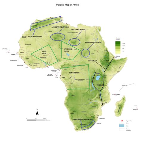 Atlas Mountains On Africa Map Map