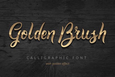 Golden Brush Font By Gleb Guralnyk · Creative Fabrica