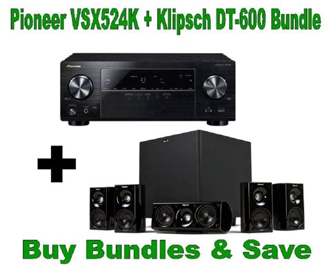 Pioneer VSX 524 K Audio And Video Component Receivers Klipsch HDT 600