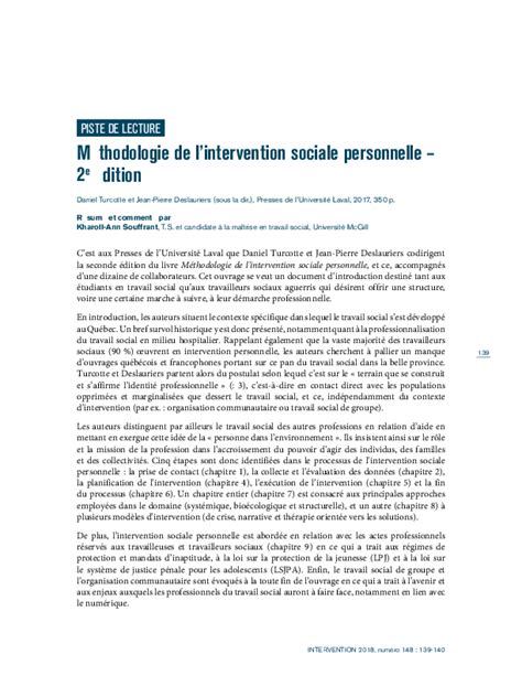 Méthodologie De Lintervention En Travail Social