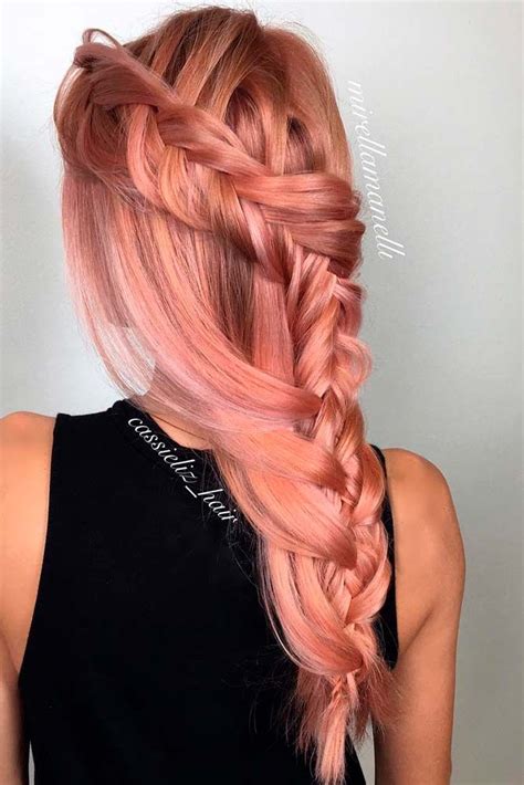 Top Tips To Experiment With A Rose Gold Hair Color Peach Hair Hair