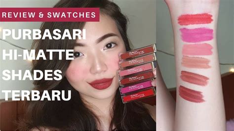 Full Swatches Review Purbasari Hi Matte New Shades Dheaudrey Youtube