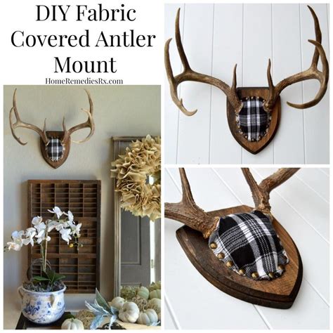 Diy Fabric Covered Antler Mount Antlers Decor Deer Antler Decor Antler Crafts