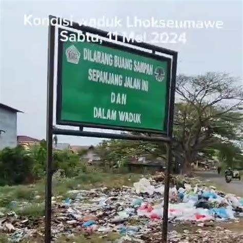 Larangan Pemerintah Tak Jalan Sampah Waduk Pusong Rusak Pemandangan