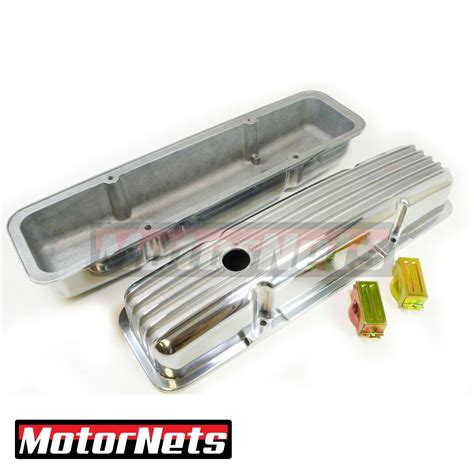 Chevy SBC Tall Fin Aluminum 15 Air Cleaner Valve Cover Engine DressUp