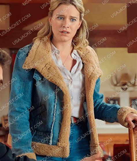 Get Ride 2023 Tiera Skovbye Shearling Denim Jacket Blue Denim Jacket