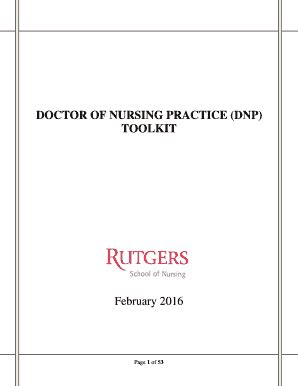 Fillable Online Nursing Rutgers DOCTOR OF NURS Fax Email Print PdfFiller