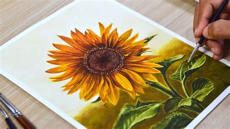 Sunflower Watercolor Painting Easy | Best Flower Site