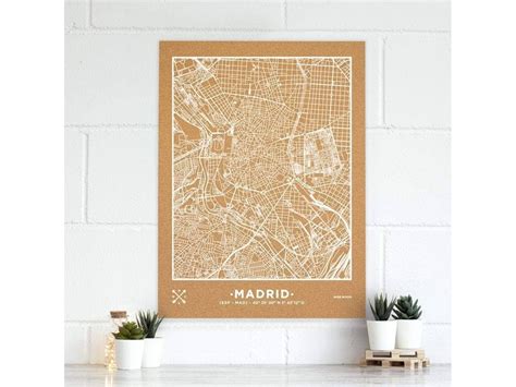 Mapa de Cortiça MISSWOOD Woody Map Natural Madrid Worten pt