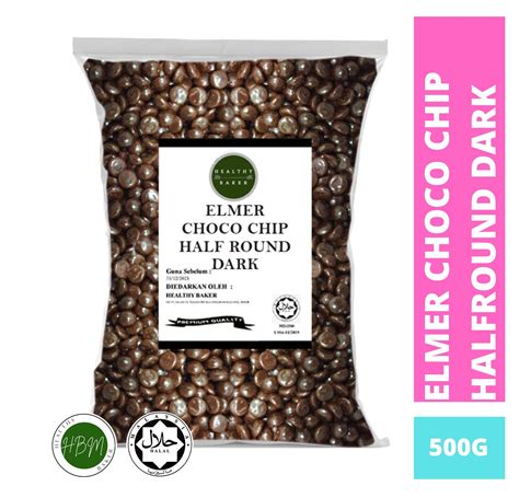 Elmer Choco Chip Half Round Dark Colour Repack Lazada