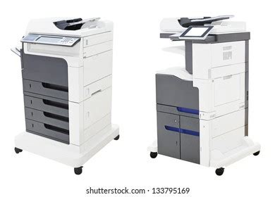 Office Copying Machine Under Thew White Stock Photo