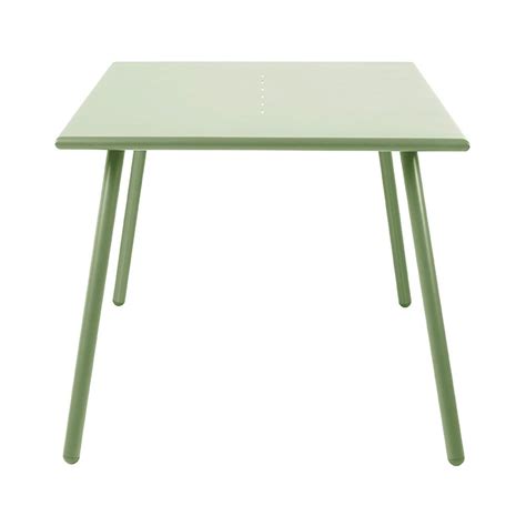 Table de jardin 160x90x75 cm en métal vert JARDY Maison et Styles