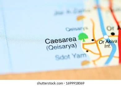 Caesarea On Geographical Map Israel Stock Photo (Edit Now) 1699918069