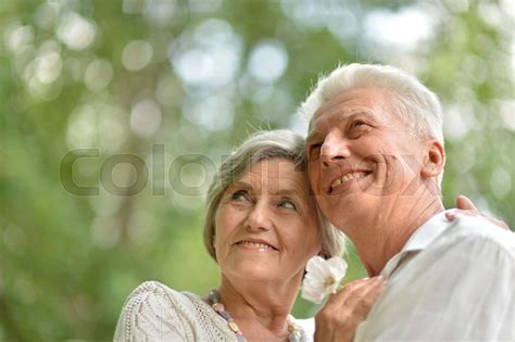 Loving Older Couple Stock Image Colourbox