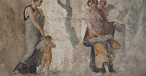 Roman Fresco Depicting The Punishment Of Amor By Venus Found In The