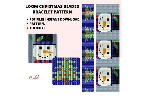 Christmas Loom Beaded Bracelets Graphic By Claumoino Creative Fabrica