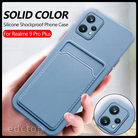 Card Wallet Back Case For Oppo Realme 9 Pro Plus Silicone Soft Cover