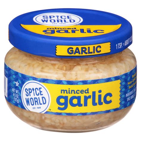 Spice World Minced Garlic 4 5 Oz Premium Quality Buy Online Now