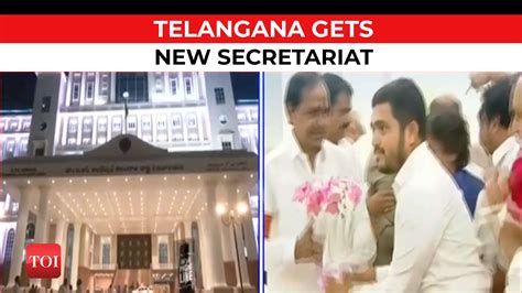 Telangana Cm Kcr Inaugurates New Secretariat Building