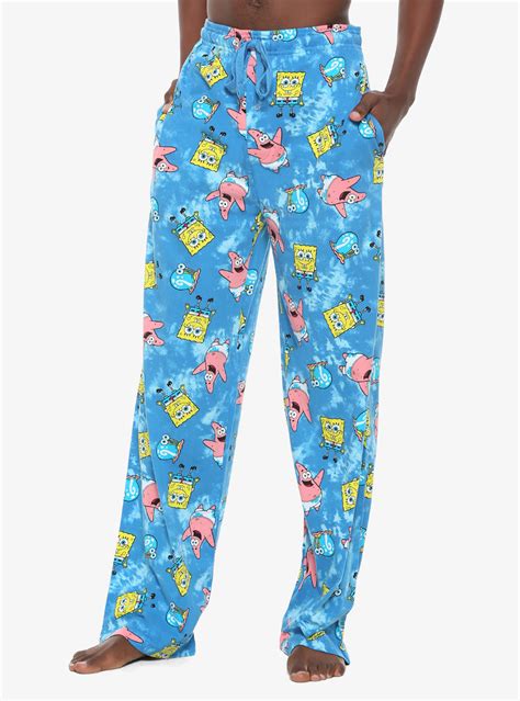 Spongebob Squarepants Blue Tie Dye Pajama Pants In 2020 Spongebob