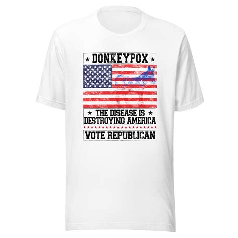 Donkeypox The Disease Destroying America - USA Tee - Flag T-Shirt - Am