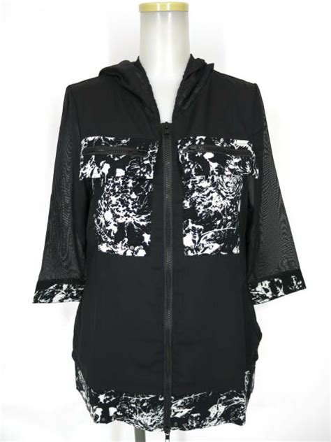 楽天市場中古 SEX POT 総柄切替シースルー七分袖ジップパーカー セックスポット B Tokyo Alice 楽天市場店