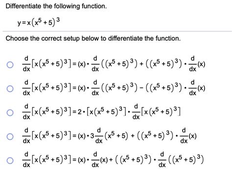 Answered Differentiate The Following Function … Bartleby