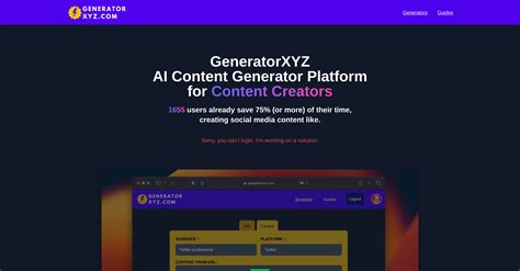 Generator XYZ Reviews July 2025 : AI Features, Pricing & Alternatives